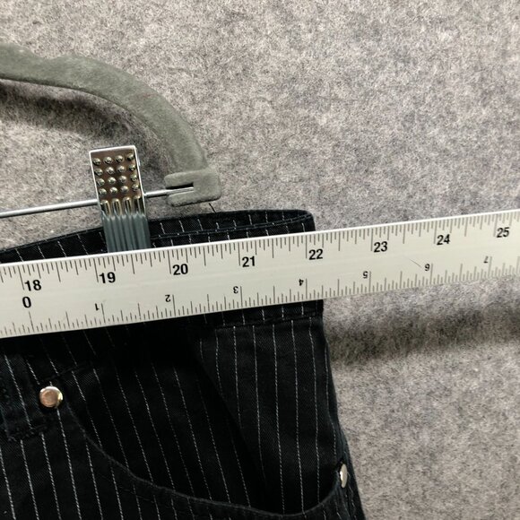 VTG Tripp NYC Pants Mens 44x32 Punk Rock Black Pinstriped Straight Leg Goth - Picture 9 of 13